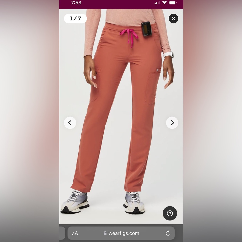 FIGS Yola™ Skinny Scrub Pants in Terracotta